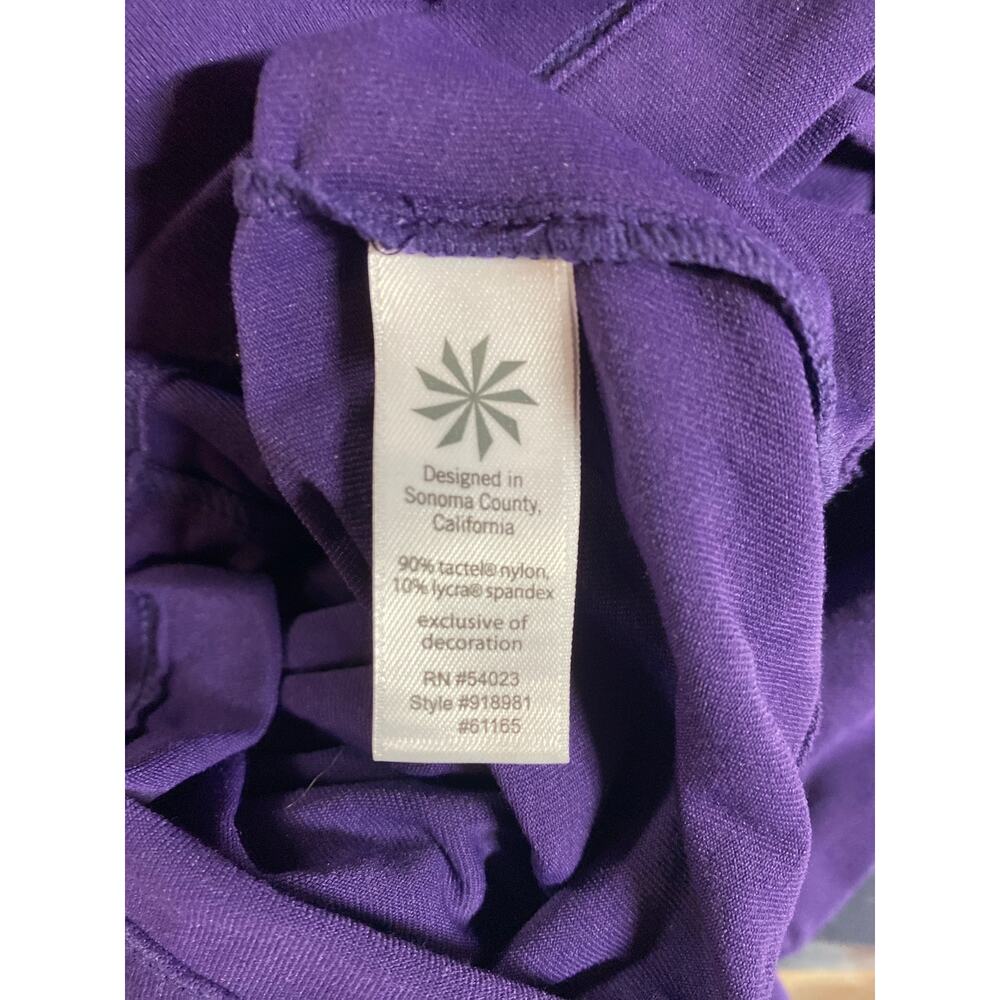 NWT Athleta Suedy Lady Dress XXS Nightshade Purple Long Sleeve Mini Surplice - Picture 10 of 11